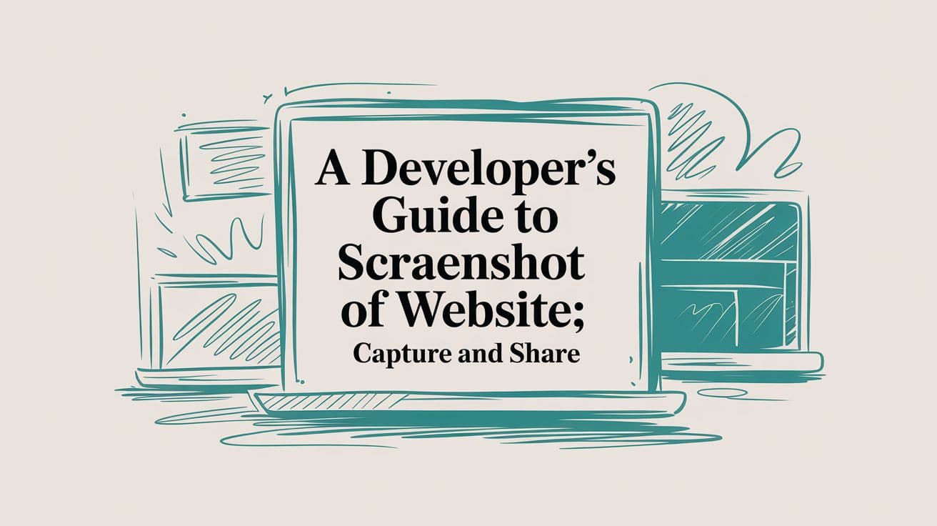 A Developer's Guide to screenshot of website: Capture and Share