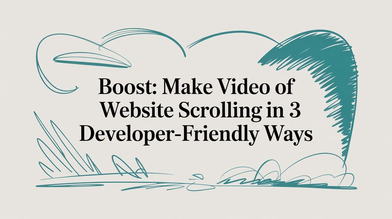Boost: make video of website scrolling in 3 Developer-Friendly Ways