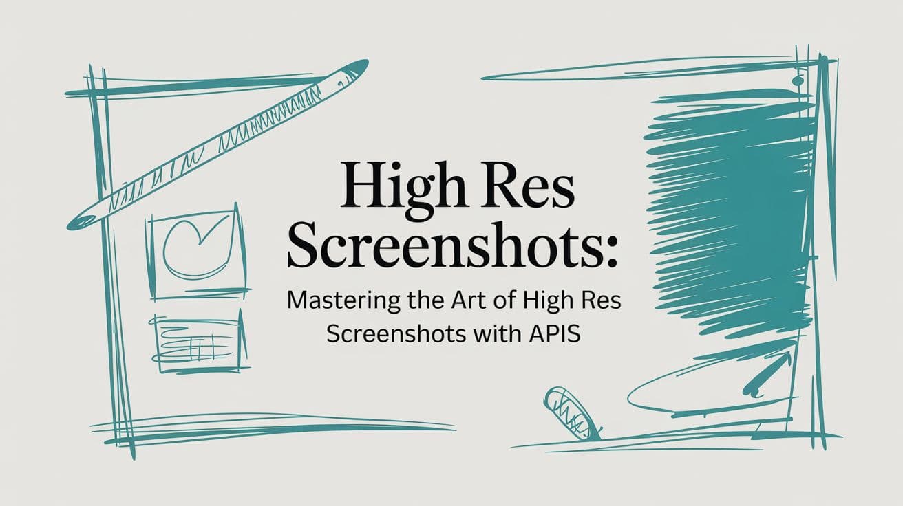 High res screenshots: Mastering the art of high res screenshots with APIs