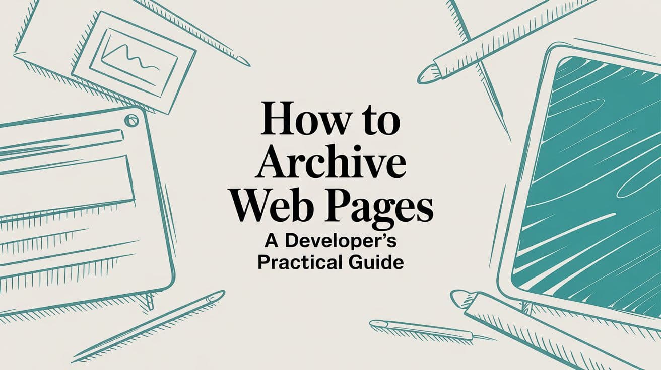 How to Archive Web Pages A Developer's Practical Guide