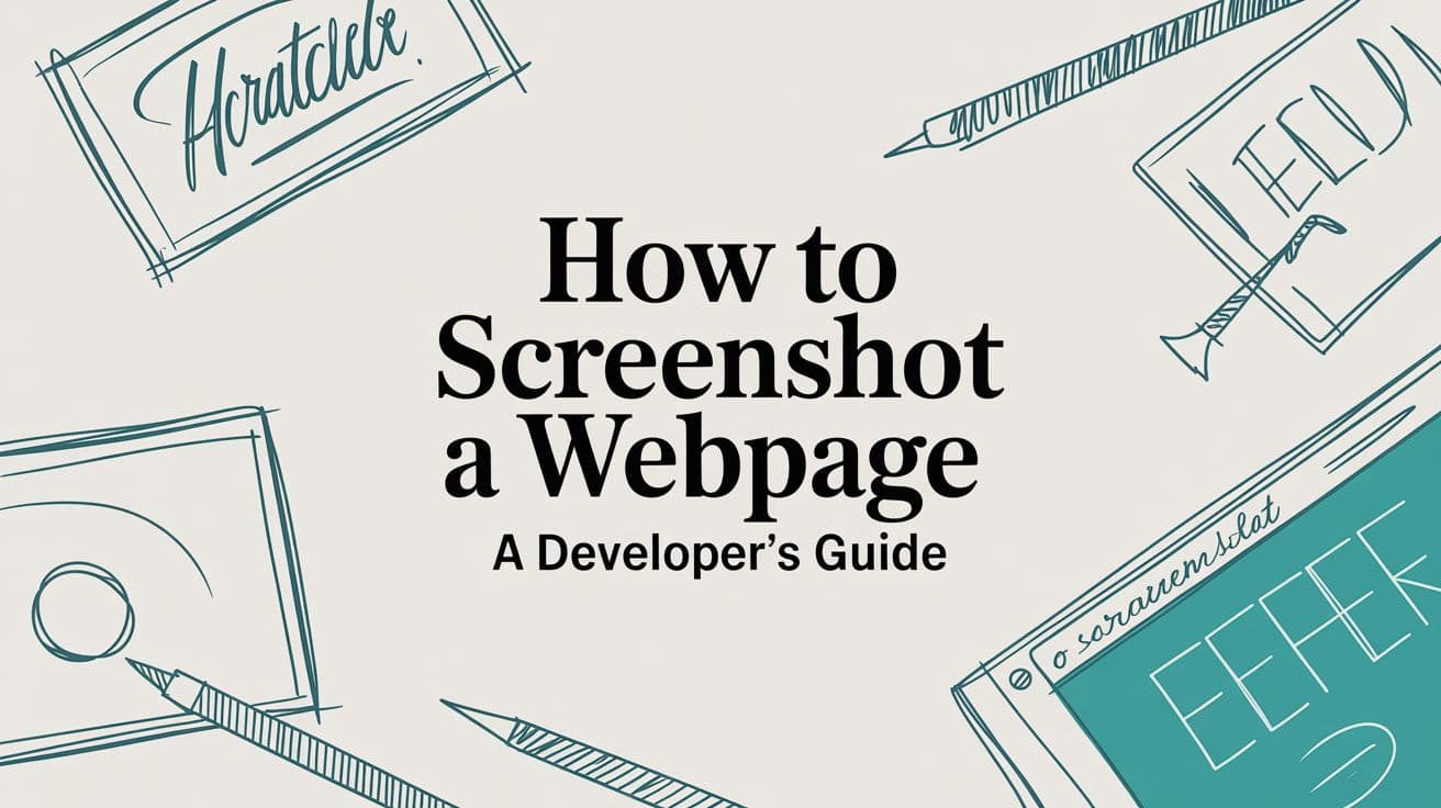How to Screenshot a Webpage A Developer's Guide