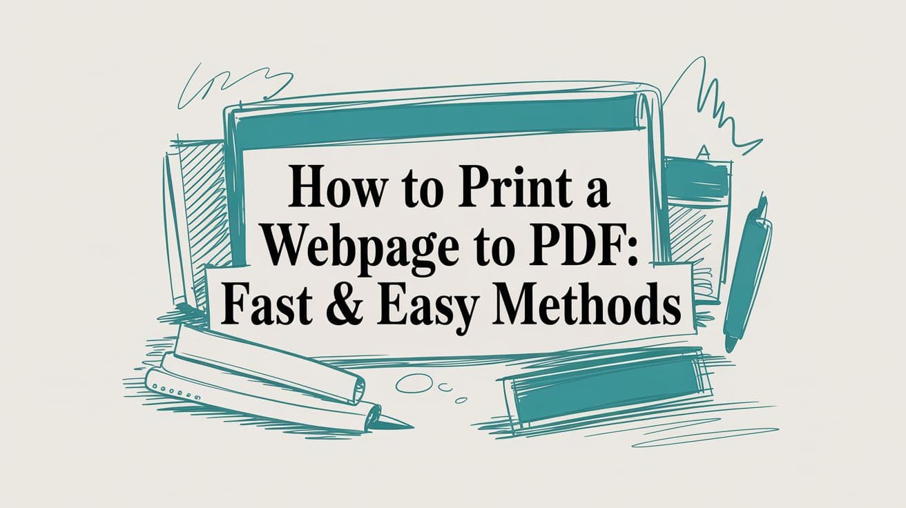 How to Print a Webpage to PDF: Fast & Easy Methods
