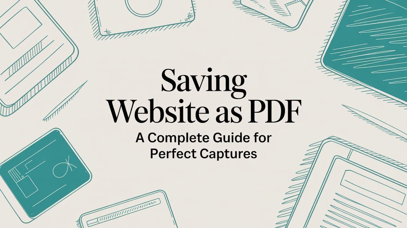Saving Website as PDF A Complete Guide for Perfect Captures