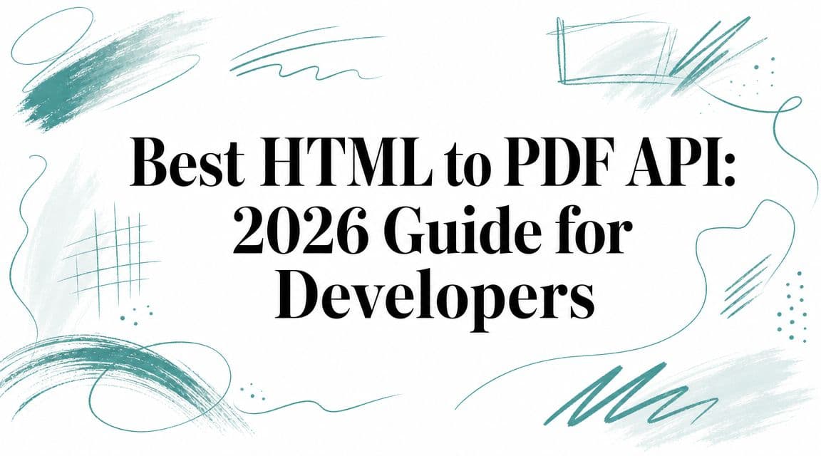 Best HTML to PDF API: 2026 Guide for Developers