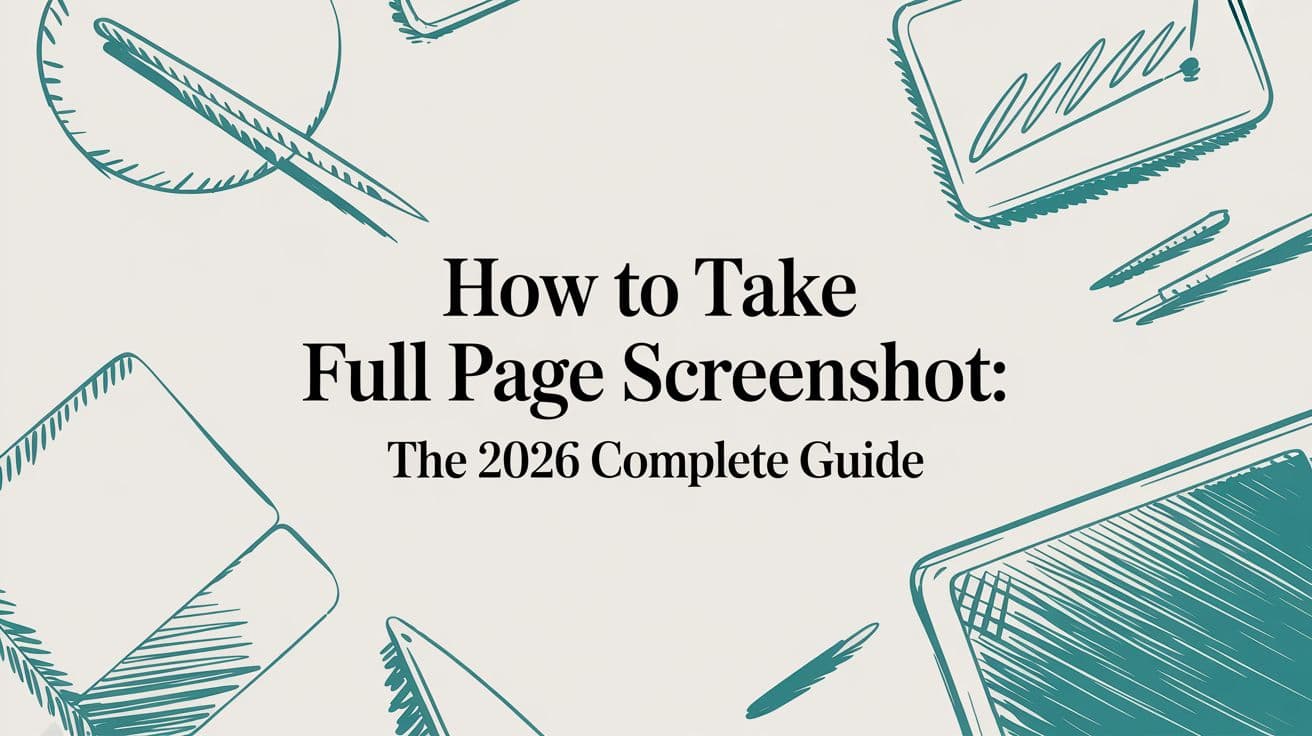 How to Take Full Page Screenshot: The 2026 Complete Guide