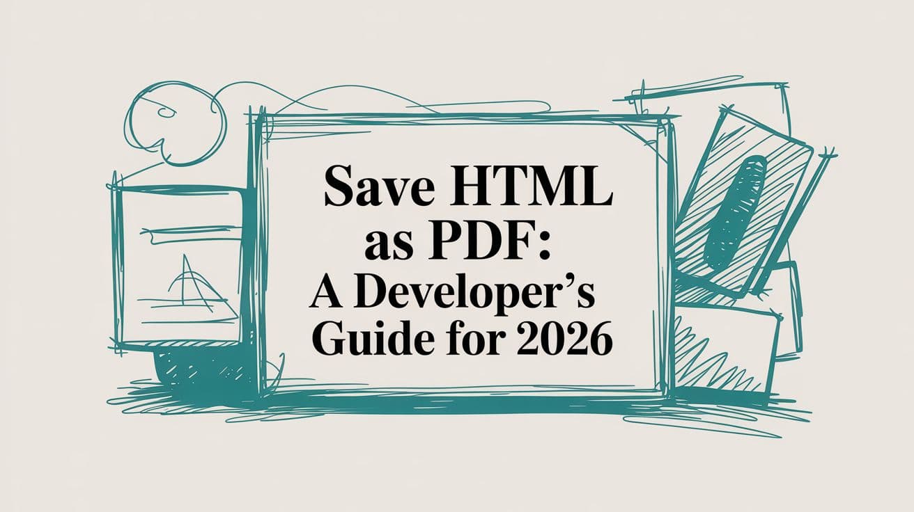Save HTML as PDF: A Developer's Guide for 2026