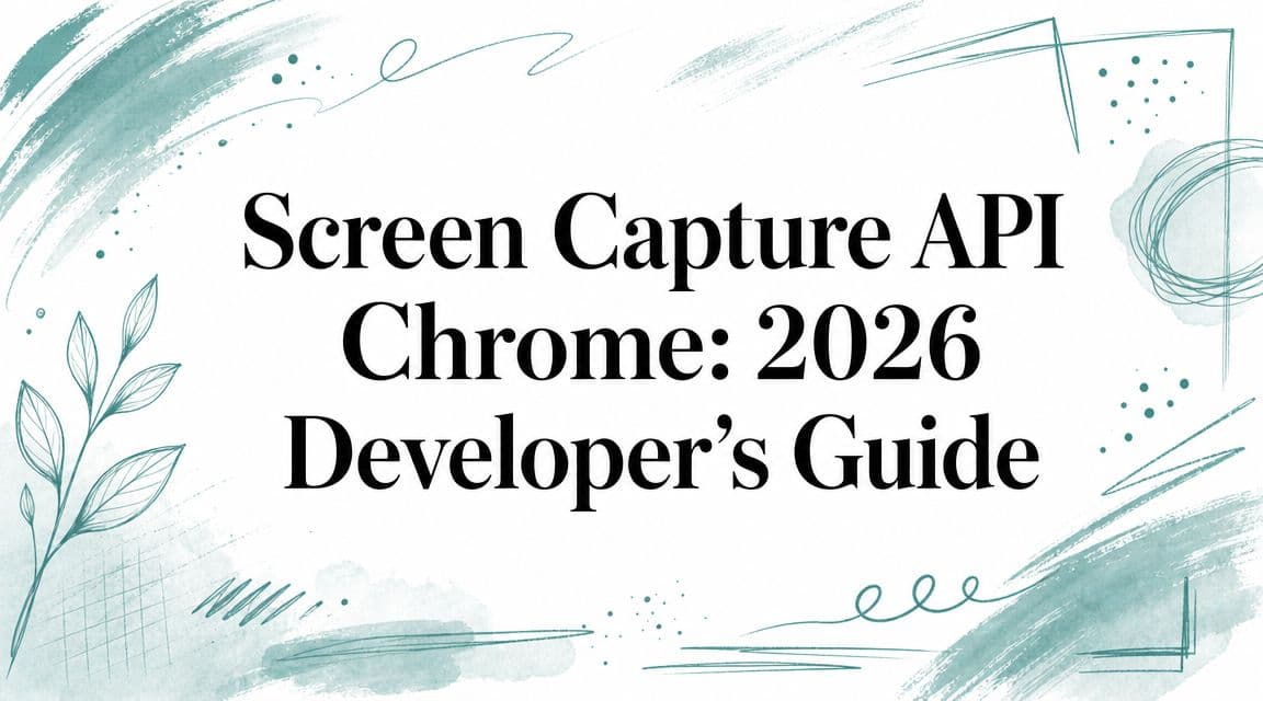 Screen Capture API Chrome: 2026 Developer's Guide