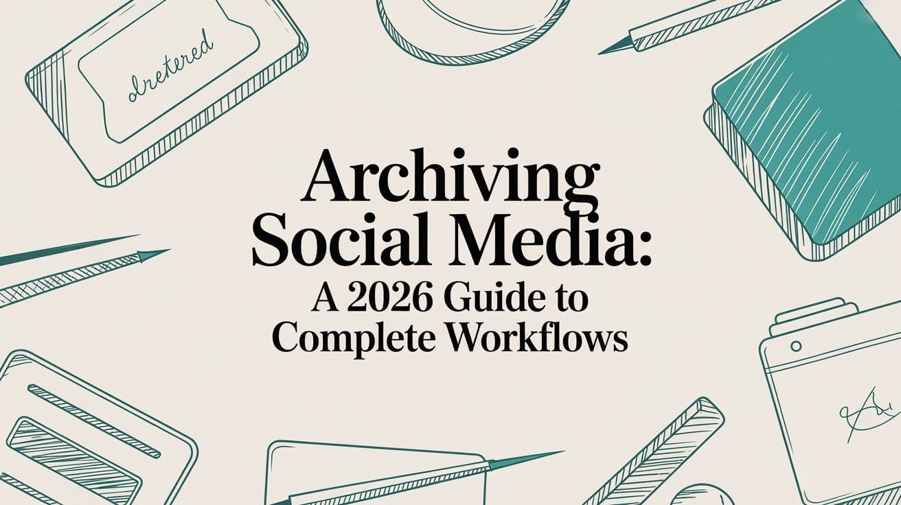 Archiving social media: A 2026 Guide to Complete Workflows
