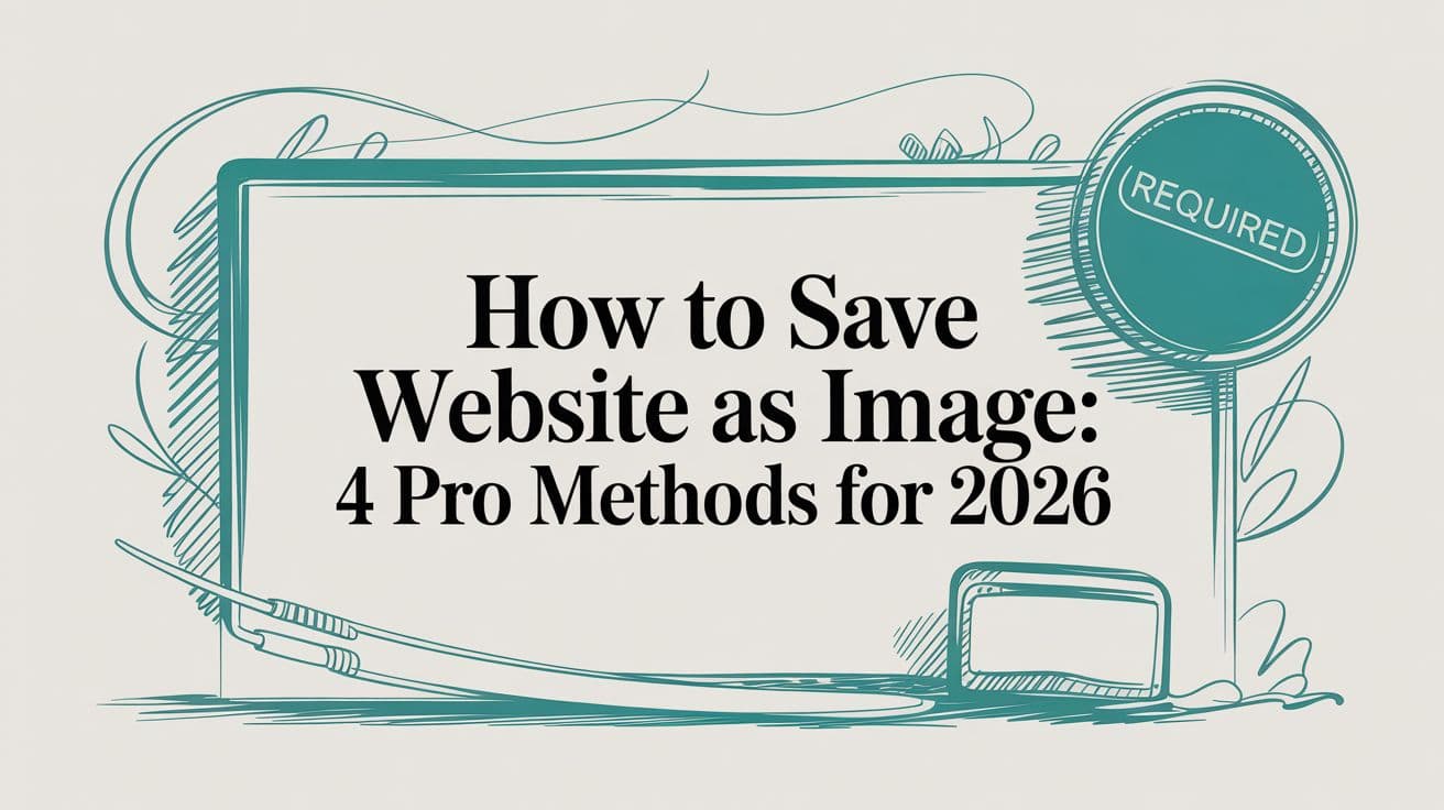 How to Save Website as Image: 4 Pro Methods for 2026