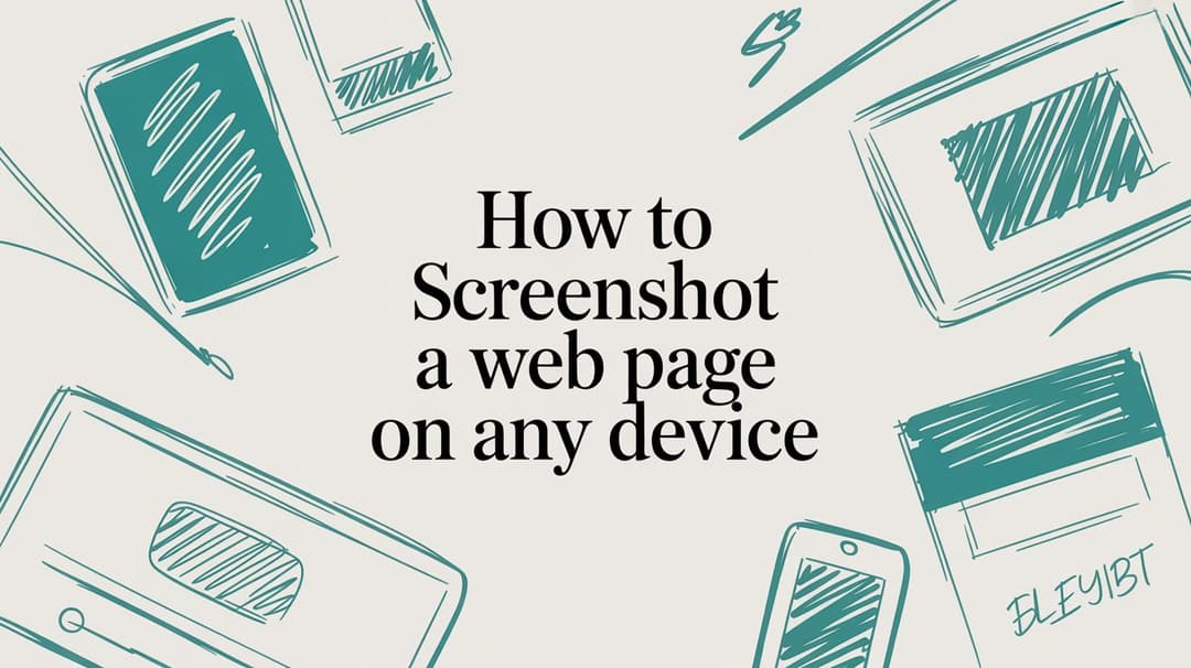 Creating Website Screen Shot How to Screenshot a Web Page on Any Device - ScreenshotEngine Blog