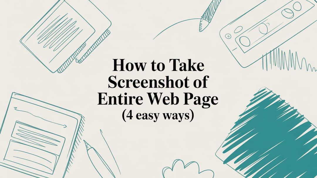 How To Take Screenshot of Entire Web Page (4 Easy Ways ...